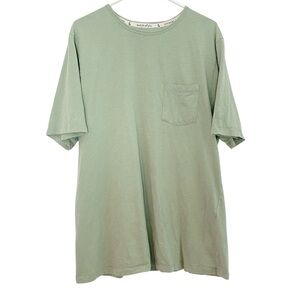 Colours & Sons Tshirt Mens Size Large Green Pocket Crewneck Short Sleeve Tee